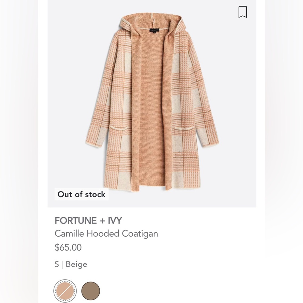 Versatile hooded long overcoat type sweater in blush color